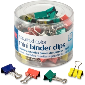 OFFICEMATE INTERNATIONAL CORP. 31024 Mini Binder Clips, Metal, AST by OIC