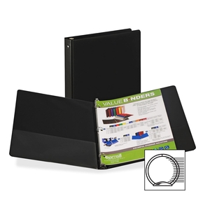 Tops Products 11100 Round Ring Binder,1/2" Capacity,11"x8-1/2",Black by Samsill