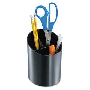 Recycled Big Pencil Cup, 4 1/4 x 4 1/2 x 5 3/4, Black by OFFICEMATE INTERNATIONAL CORP.