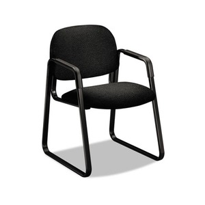 HON COMPANY 4008AB10T Solutions 4000 Series Seating Sled Base Guest Chair, Black by HON COMPANY