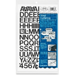 Kimberly-Clark Corporation 01020 Vinyl Numbers/Letters, 3/4", Black by Chartpak