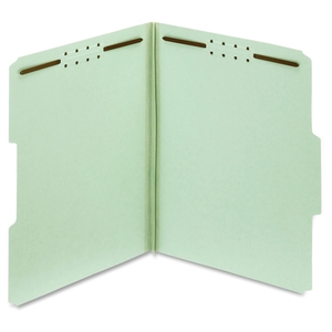 Tops Products 24931R PSBD Fasnter Folders, 25pt, 1/3 Cut, Ltr, 1" Exp, 25/BX, GN by Globe-Weis