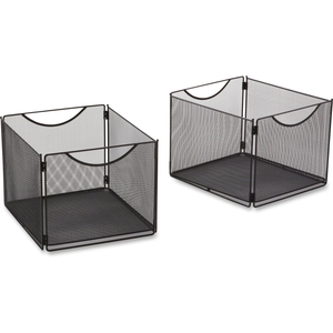 Safco Products 2173BL Storage Cube Unit, 12-1/2"x14"x10", 2/Set, Mesh/Black by Safco