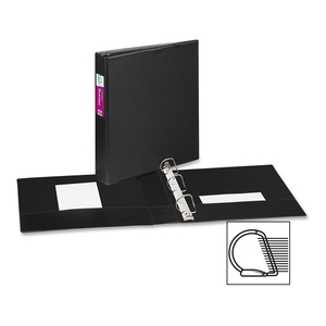 Avery H311-15L-BK Durable Binder W/Labelholder,1-1/2" Capacity, 8-1/2"x11", BK by Avery