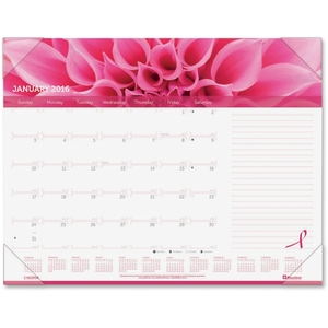 Dominion Blueline, Inc C1832PNK Monthly Desk Pad, Jan-Dec, 1MPP, 21-1/4"x17", Pink by Brownline