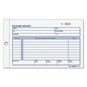 Delivery Receipt Book, 3 Part, 4-1/4"x6-3/8", 50.PK, Manila by Rediform