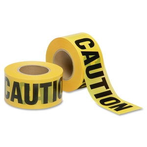 Barricade Tape,"CAUTION",Economy,Non-Adhesive,3"x1000',YW by SKILCRAFT