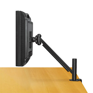 Desk-Mount Arm for Flat Panel Monitor, 14 1/2 x 4 3/4 x 24, Black by FELLOWES MFG. CO.