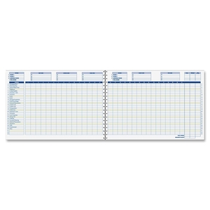Tops Products AFR31 Home/Office Budget Record, 30 Pages, 10-1/2" x 7-1/2" by Adams