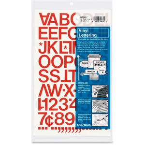 Kimberly-Clark Corporation 01032 Vinyl Numbers/Letters, 1", Red by Chartpak