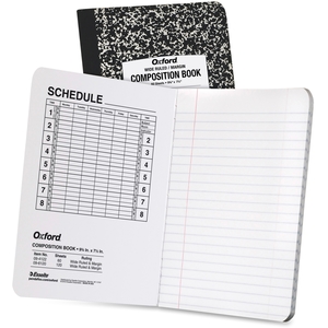 Tops Products 094122 Composition Book,15 lb.,9-3/4"x7-1/2",60/Sheets,Wide Rld.,WE by Oxford