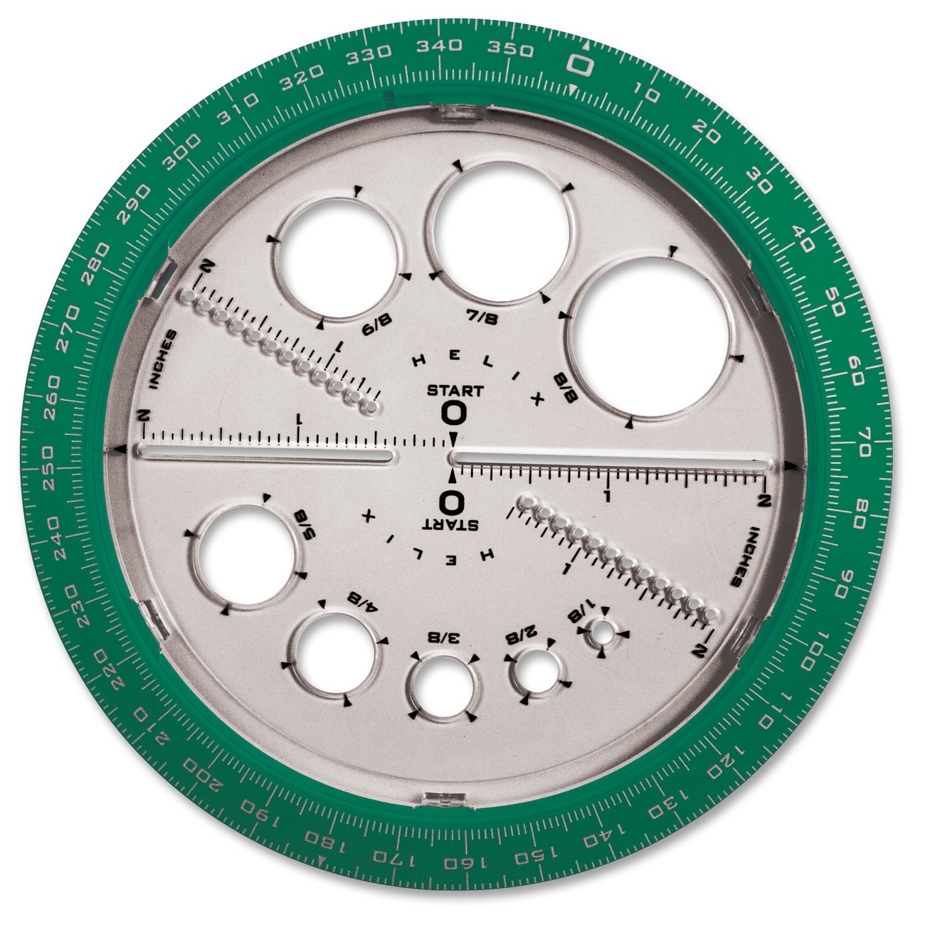 Helix 36002 Angle/Circle Maker, Protractor/Compass, 360 Degrees by Helix