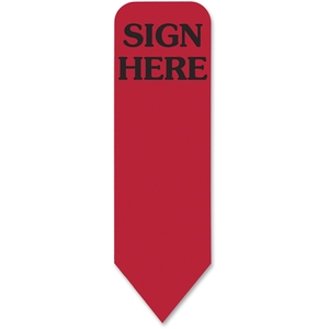 Kleer-Fax, Inc 91012 SIGN HERE Red Arrow Flag Dispenser Refill for Either Side, 6 120 Flag Rolls/Box (RTG91012) by Redi-Tag