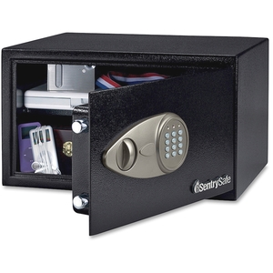 Electric Safe w/Lock, Shelf,16-9/10"x14-3/5"x8-9/10", BLK by Sentry Safe