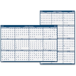 HOUSE OF DOOLITTLE 3962 Wall Planner, Laminated, 12 Month Jan-Dec, 66"x33" by House of Doolittle