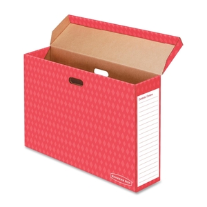 Fellowes, Inc 3380201 Bulletin Board System, Holds 50lbs, 27-3/4"x7-1/4"x19", Red by Bankers Box