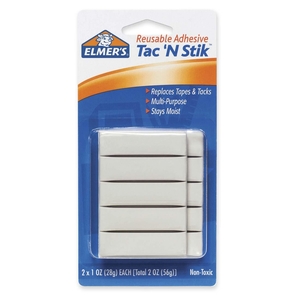 OFFICEMATE INTERNATIONAL CORP. 98620 Tac 'N Stik Reusable Adhesive, Nontoxic, 2"x1 oz by Elmer's