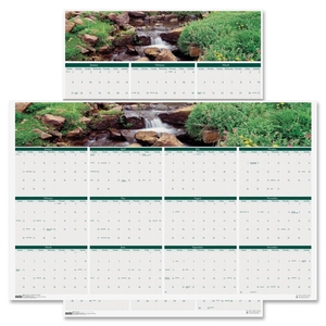 HOUSE OF DOOLITTLE 397 Wall Calendar,Laminated,12 Mth,Jan-Dec,24"x37",Waterfalls by House of Doolittle