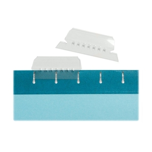 Kleer-Fax, Inc 1421 Hanging File Tabs,with Strip Inserts,1/5 Cut,10/BX,Clear by Kleer-Fax