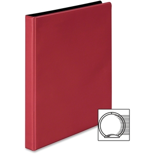 ACCO Brands Corporation W368-13NRPP1 Basic Vinyl Round Ring Binder, 1/2 Capacity, Red (WLJ36813NR) by Acco