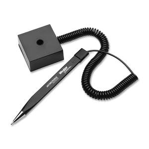 MMF INDUSTRIES 25828504 Coil Pen w/Base, Square Base, BK Barrel/BK Ink by MMF