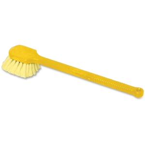 Newell Rubbermaid, Inc 9B32 Pot Scrubber Brush, 20 Long Plastic Handle, Gray Handle with Yellow Bristles (RUB9B32) by Rubbermaid