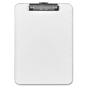 Charles Leonard, Inc 89710 Plastic Clipboard, w/ Rubber Grip, Letter, Clear by CLI