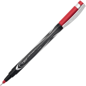 BIC FPIN11RD Marker Pens, .5Mm Fine Pt, Black Barrel, Red Ink by BIC