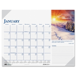 HOUSE OF DOOLITTLE 0144 Desk Pad, Compact, 12 Mnths, Jan-Dec, 18-1/2"x13", Scenic by House of Doolittle