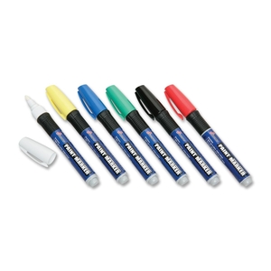 National Industries For the Blind 7520012074167 Paint Markers, Oil Based, Medium Point, 6/ST, Assorted by SKILCRAFT