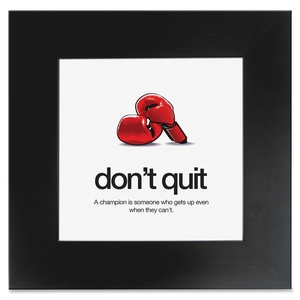 Aurora Products and General Box Co MPDONT Motivational Poster, Don't Quit, 20"x20", Black by Aurora