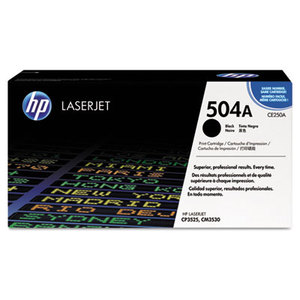 Hewlett-Packard CE250AG HP 504A, (CE250A-G) Black Original LaserJet Toner Cartridge for US Government by HEWLETT PACKARD SUPPLIES