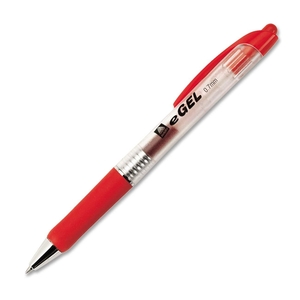 Avery 49987 Retractable Gel Pen, .7mm, Clear Barrel, Red by Avery