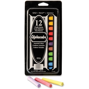 ACCO Brands Corporation 305003 Chalk Sticks, How Dust, Nontoxic, .45", 12/PK, AST by Quartet