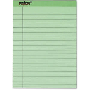 Tops Products 63190 Prism Plus Legal Rule Writing Pads, Letter, Pastel Green, 50 Sheets/Pad, 12/Pack (TOP63190) by TOPS