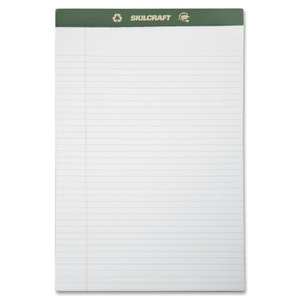 National Industries For the Blind 7530-01-516-9626 Writing Pad,Perf, 5/16" Ruled, 50Sht, Legal,8-1/2"x14", WE by SKILCRAFT