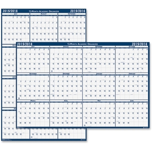 HOUSE OF DOOLITTLE 3965 Wall Planner, Laminated, 12 Mth July-June, 18"x24", BEWE by House of Doolittle