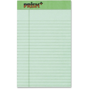 Tops Products 63090 Prism Plus Jr. Legal Rule Writing Pads, 5x8, Pastel Green, 50 Sheets/Pad, 12/Pack (TOP63090) by TOPS