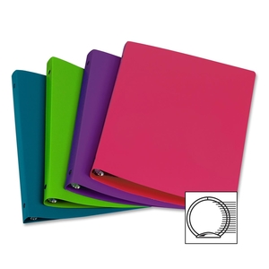 SAMSILL CORPORATION 13990 Poly Binder ,1" Capacity, 12/CT, Assorted by Samsill