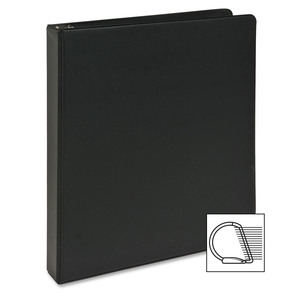 Sparco Products 07301 Vinyl D-Ring Binder, 1"Capacity, 8-1/2"x11", Black by Sparco