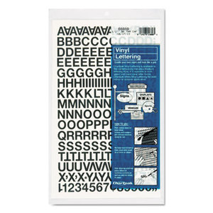 Chartpak, Inc 01010 Press-On Vinyl Letters & Numbers, Self Adhesive, Black, 1/2"h, 201/Pack by CHARTPAK/PICKETT