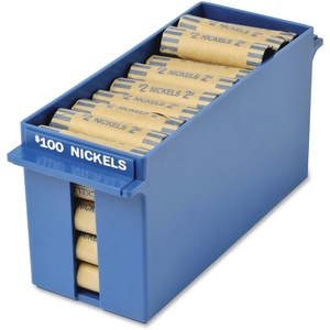 MMF INDUSTRIES 212070508 Rolled Coin Tray-Nickels, Extra-Capacity, Blue by MMF