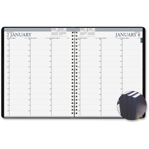 HOUSE OF DOOLITTLE 27292 Weekly Planner w/ Exec. Cover, Jan-Dec,8-1/2"x11", Black by House of Doolittle