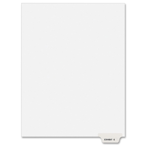 Avery LGLTBEXE Divider, "Exhibit E", Bottom Tab, 8-1/2"x11", 25/PK, White by Avery