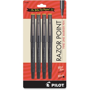 Pilot Corporation 11044 Pen,Razorpointt 4Pk Blk by Pilot