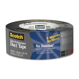 PACON CORPORATION 2420 Duct Tape, No Residue, 48mmx18.2m, Silver by Scotch