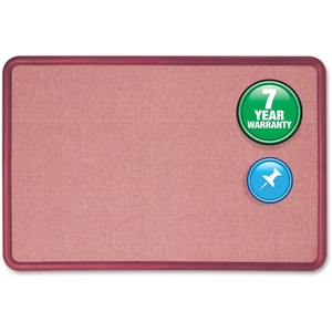 ACCO Brands Corporation 7694M Fabric Covered Tack Board, 48"x36", Mauve/Burgundy by Quartet