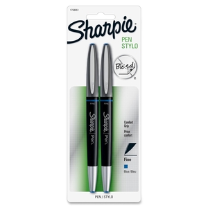 Sanford, L.P. 1758051 Sharpie Grip Pen, Fine Point, Permanent, 2/CD, Blue by Sharpie