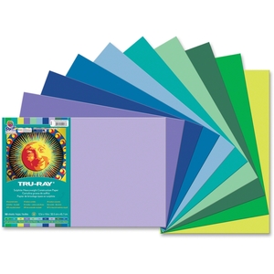 Construction Paper, 76lb., 12"x18", 50/PK, Cool Ast by Pacon