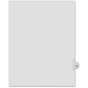 Kleer-Fax, Inc 82270 Index Dividers,Number 70,Side Tab,1/25 Cut,Letter,25/ST,WE by Kleer-Fax
